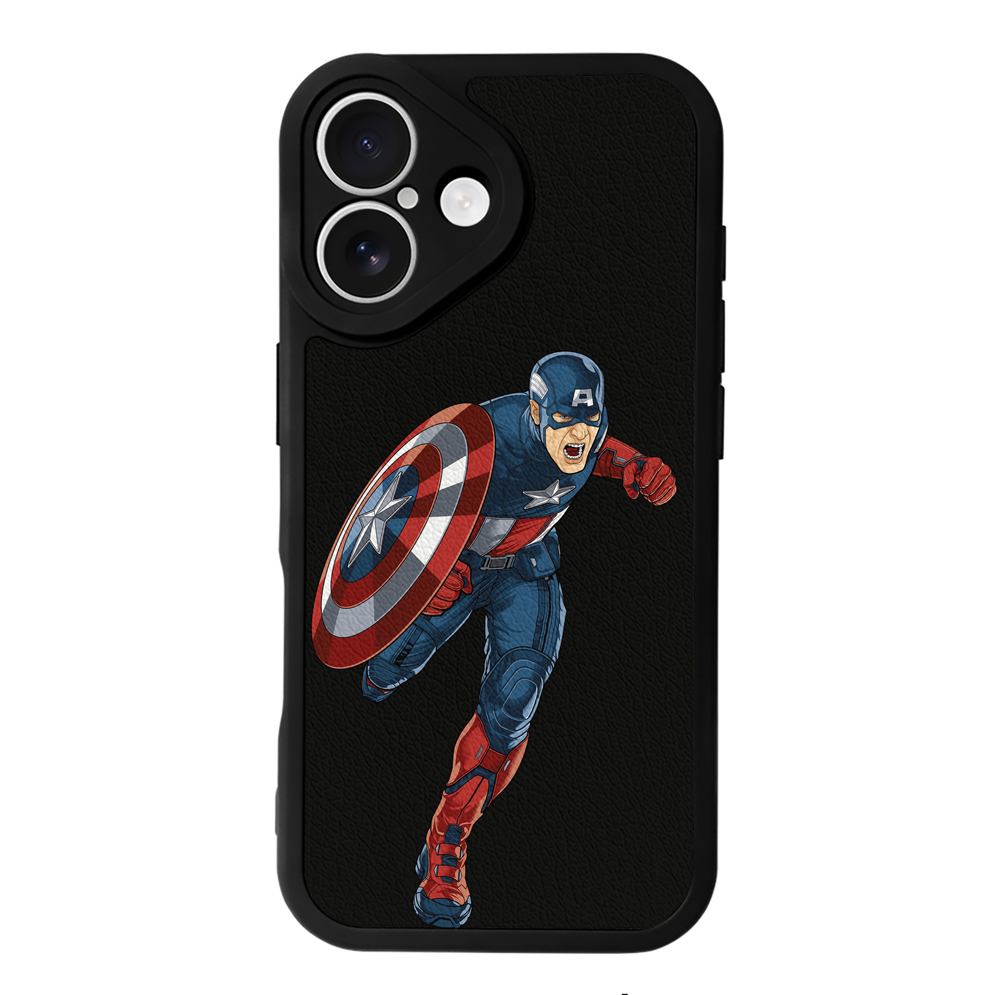 （画像用） アベンジャーズ The Avengers 【iPhone 16シリーズ対応】シリコンスマホケース（レザー調） 材質：シリコン